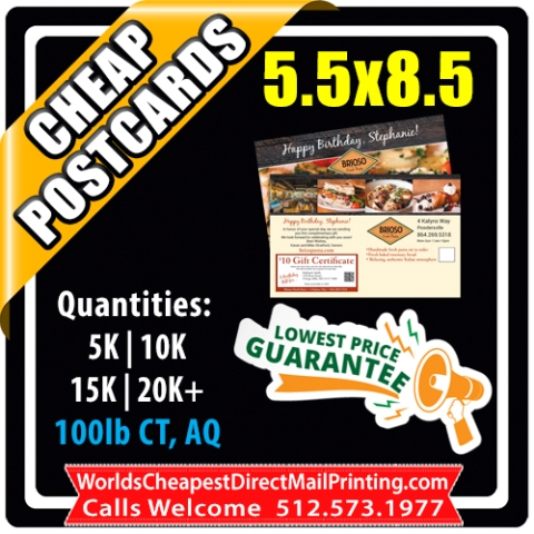 5.5x8.5 Postcards & Rackcards - 5.5x8.5