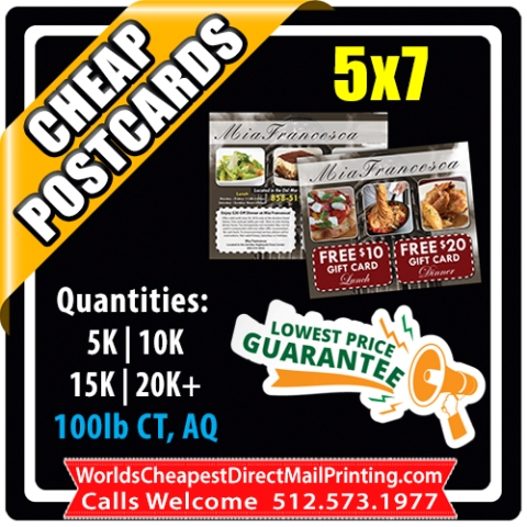 5x7 Postcards & Rackcards - 5x7